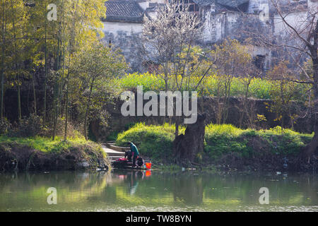 Tour von Wuyuan Alte Dorf, Provinz Jiangxi Stockfoto