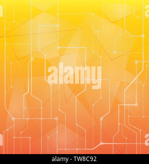 Orange Microchip Technology Hintergrund Stockfoto