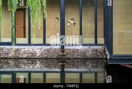 Fünf verstreute Gebäude Stockfoto