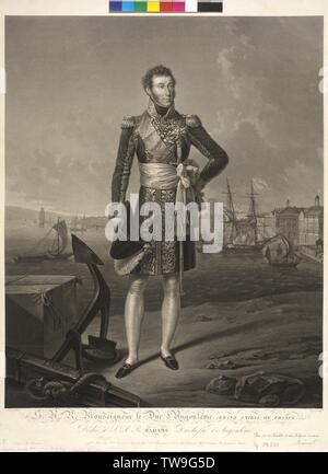 Louis Anton, Dauphin von Frankreich, aquatinta/Mischtechnik von Jean Pierre Marie Jazet basierend auf ein Gemälde von François Joseph Kinsoen, Additional-Rights - Clearance-Info - Not-Available Stockfoto