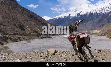 Motorrad Touren in der Mustang, Nepal Stockfoto