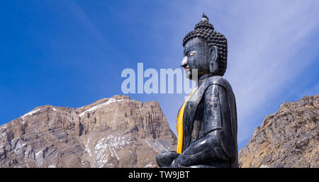 Der große Buddha in Mukinath, Mustang, Nepal Stockfoto