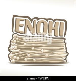 Vektor logo für Enoki Stock Vektor
