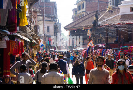 Zentrale Kathmandu Straßenszenen, Nepal Stockfoto