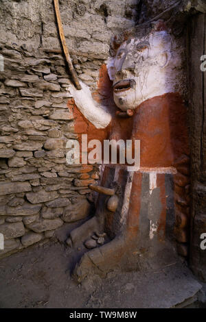 Abstrakte Figur, Kagbeni, Upper Mustang, Nepal Stockfoto