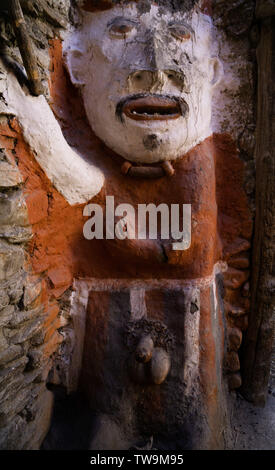 Abstrakte Figur, Kagbeni, Upper Mustang, Nepal Stockfoto