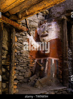 Abstrakte Figur, Kagbeni, Upper Mustang, Nepal Stockfoto