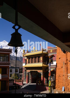 Der Haupttempel, Kagbeni, Upper Mustang, Nepal Stockfoto