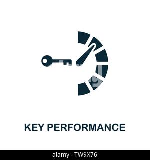 Symbol für das Vektorsymbol „Key Performance“. Kreative Zeichen aus Icons Sammlung. Ausgefülltes flaches Key Performance-Symbol für Computer und Mobilgeräte Stock Vektor