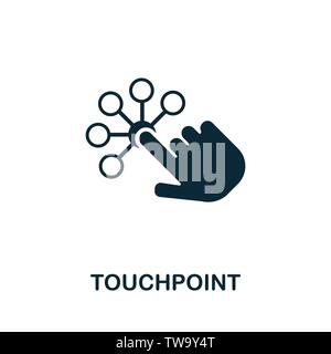 Symbol für das Symbol für den Touchpoint-Vektor. Kreative Zeichen aus Icons Sammlung. Gefülltes flaches Touchpoint-Symbol für Computer und Handy Stock Vektor