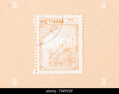 VIETNAM - ca. 1984: einen Stempel in Vietnam gedruckt zeigt ein Affe, ca. 1984 Stockfoto