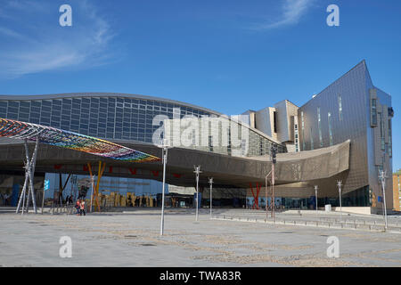 Fachmesse und Kongress Zentrum von Malaga (Palacio de Ferias y congresos de Málaga). Andalusien, Spanien. Stockfoto