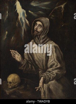 Doménikos Theotokópoulos alias El Greco - Ekstase St Francis Assisi C1600 Stockfoto