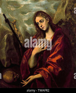 Doménikos Theotokópoulos alias El Greco - reuige Magdalena 1590 1 C 1590 Stockfoto