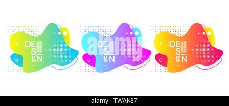 Moderne minimal Flüssigkeit gradient spritzt mit lebendigen Farben. Vektor Design für Deckel, Grusskarten, Poster, Flyer, Präsentation. Moderne Stock Vektor