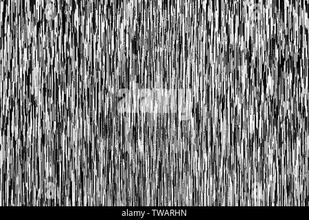 Monochrome glitch Hintergrund. Abstrakte schwarze und weiße Linien. Pixel sortieren Textur. Stockfoto