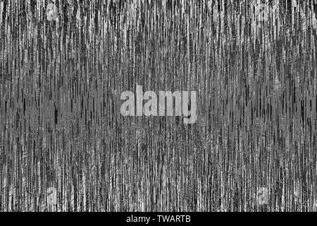 Monochrome glitch Hintergrund. Abstrakte schwarze und weiße Linien. Pixel sortieren Textur. Stockfoto