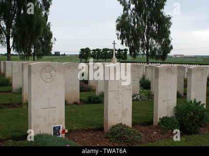 Bucquoy Straße Friedhof Agny Stockfoto