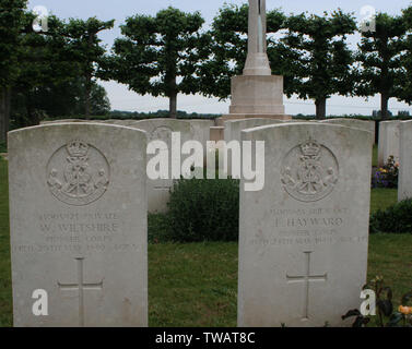 Bucquoy Straße Friedhof Agny Stockfoto