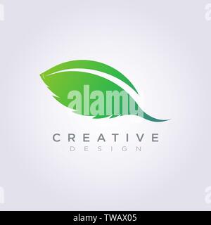Blatt Vector Shape Design Clipart Symbol Logo Kunst Vorlage. Stock Vektor