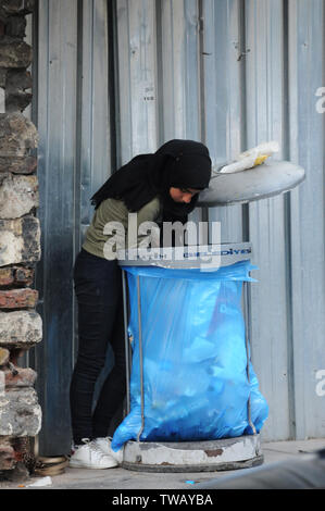 Abfall Recycling in Istanbul. Stockfoto