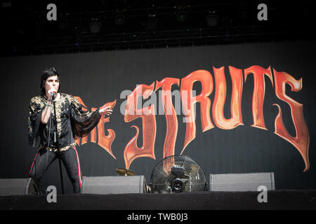 Florenz, 15. Juni. Die Struts führt Live@FIrenze Felsen 2019, Ippodromo del visarno, Firenze, Italien. Copyright Davide Merli | Alamy Stockfoto