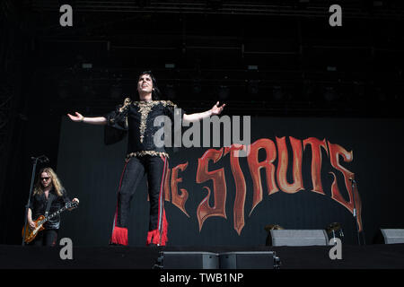 Florenz, 15. Juni. Die Struts führt Live@FIrenze Felsen 2019, Ippodromo del visarno, Firenze, Italien. Copyright Davide Merli | Alamy Stockfoto