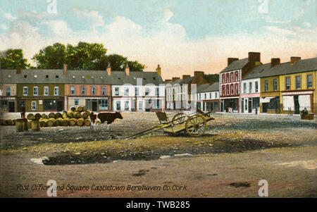 Post Office and Square, Castletown Berehaven Cork, Irland Stockfoto