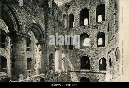 Der Norman Keep - Rochester Castle Stockfoto