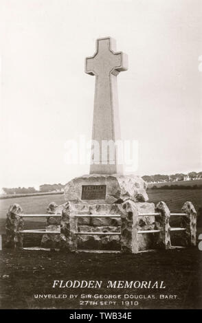 Die Schlacht der Kings Stone von Flodden Memorial, Northumberland Stockfoto