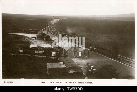 Der Dyke Bahnhof in der Nähe von Brighton, West Sussex Stockfoto