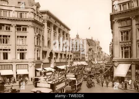 Die Oxford Street vom Oxford Circus, London, UK, ca 1920 Stockfoto