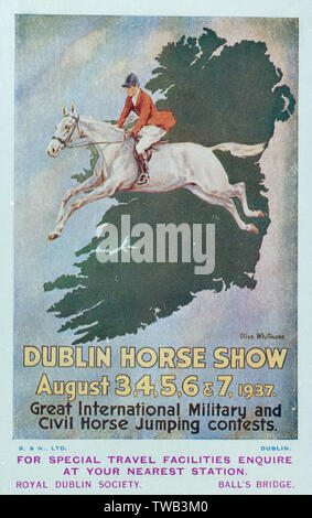 Werbung für die Dublin Horse Show, August 1937 Stockfoto