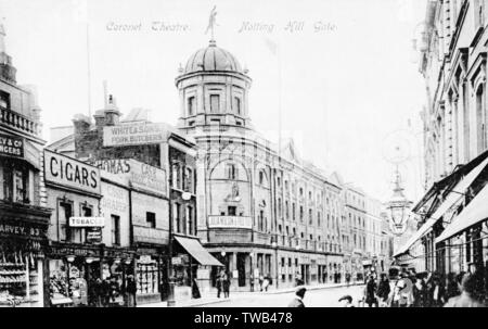 Notting Hill Gate und Coronet Theatre, West London Stockfoto