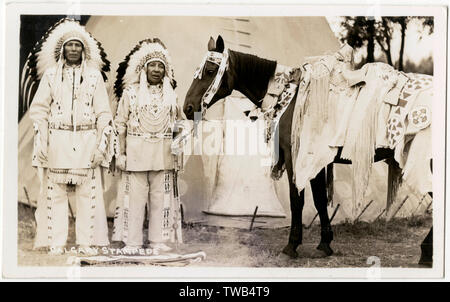 Zwei Indianische Chiefs, Calgary Stampede, Kanada Stockfoto