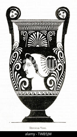 Etruskische Vase, Britisches Museum, London Stockfoto