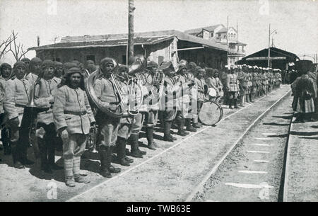 Die Gruppe der türkischen Armee in Palästina erwartet Djemal Pascha Stockfoto