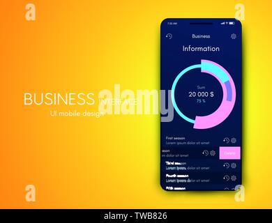 Vektorgrafiken mobile Infografiken mit drei Optionen. Vorlage für die Erstellung von mobilen Anwendungen, Workflow Layout, Schaltplan, Banner, Web Design Stock Vektor