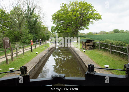 Devil's Loch Schloss an der Wey und Arun Canal, West Sussex, UK. 2019 Stockfoto