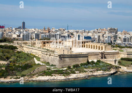 Fort Manoel in Sliema, Malta an einem sonnigen Tag Stockfoto