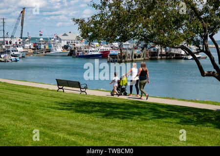 USA Massachusetts MA Plymouth Plimouth Hafen sonnigen Sommertag Pilger hier gelandet Stockfoto