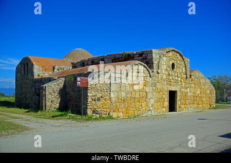 Golfo Aranci, Sardinien, Italien. San Giovanni di Sinis byzantinische Kirche (VI - XI Jahrhundert) Stockfoto