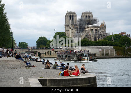 Notre Dame Ruinen 1. Stockfoto