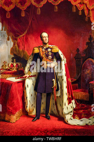 König William II von den Niederlanden (1792-1849), Porträt Malerei, 1849 Stockfoto