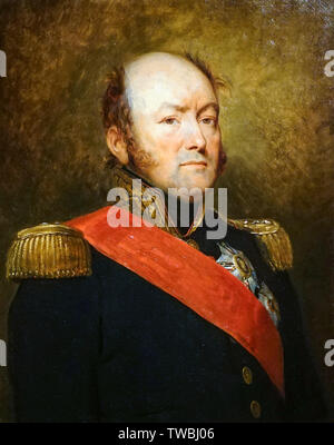 Jean-Baptiste Drouet, Graf von Erlon, 1765-1844, portrait Gemälde von Ary Scheffer, 1815-1858 Stockfoto