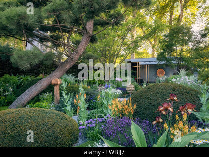 Die Morgan Stanley Garten auf der Chelsea Flower Show in London, UK. Stockfoto