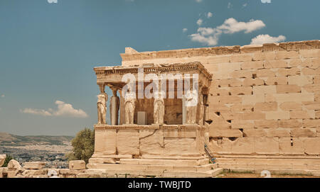 Tempel der Athena Nike - Erechtheion auf der Akropolis, in einem sonnigen Tag in der Hauptstadt der Griechenland - Athen - Reiseziel Konzept. Stockfoto