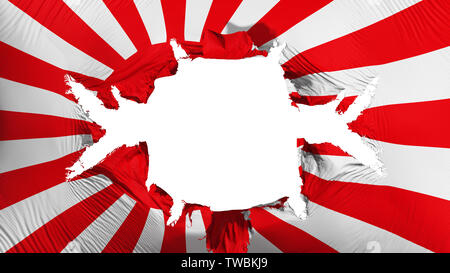 Japan Kriegs Flagge mit einem großen Loch Stockfoto
