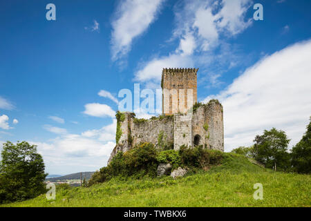 Schloss von Andrade, in der Nähe von Pontedeume, Provinz A Coruña, Galicien, Spanien Stockfoto