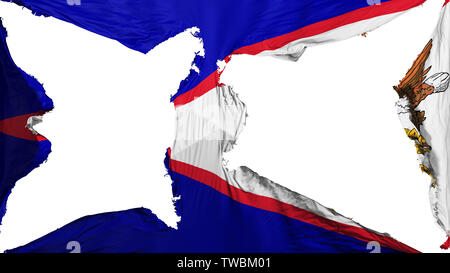 Zerstört Amerikanisch-samoa State Flag Stockfoto